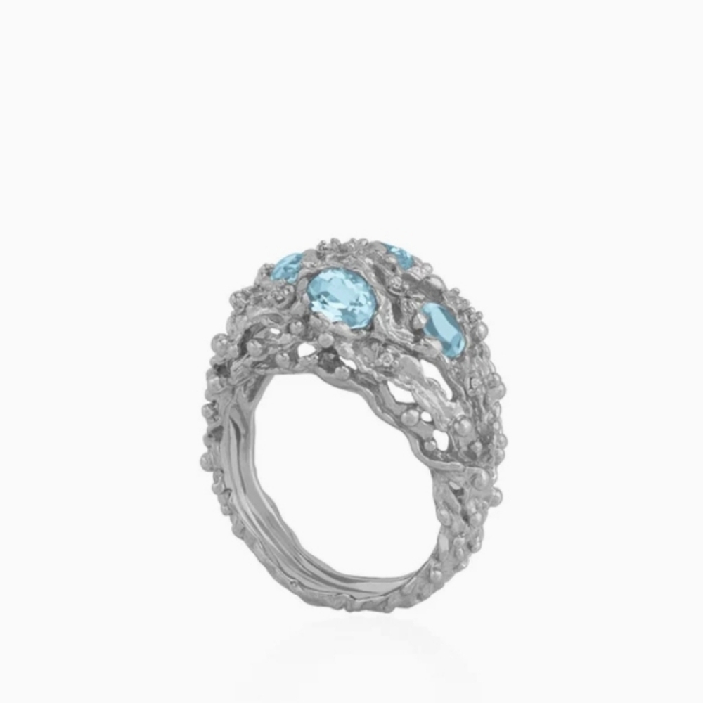 .michael aram Ocean Ring with Blue Topaz and Diamonds